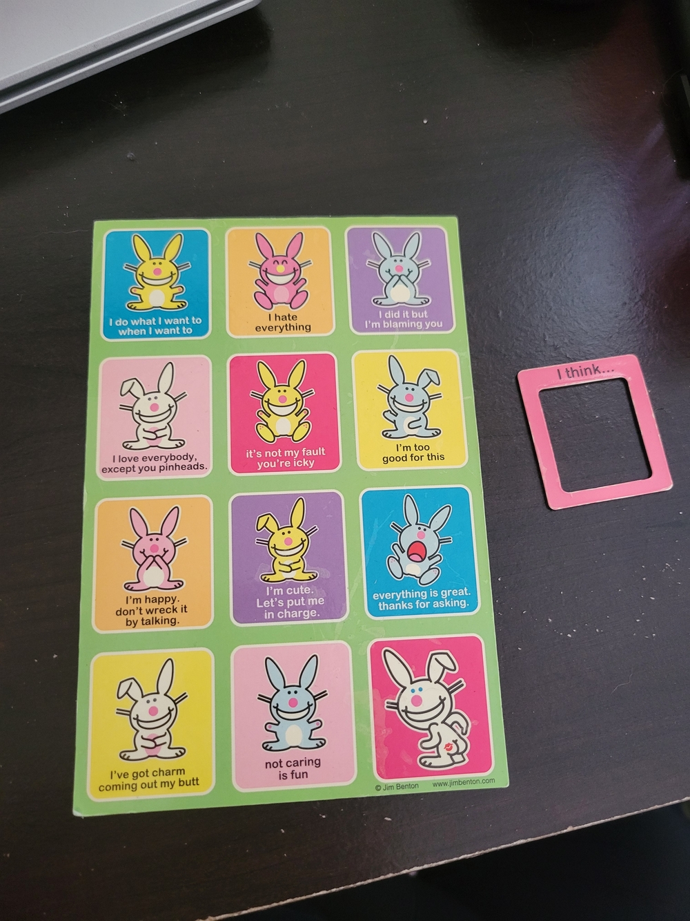 Vintage Happy Bunny I think Magnet Y2K